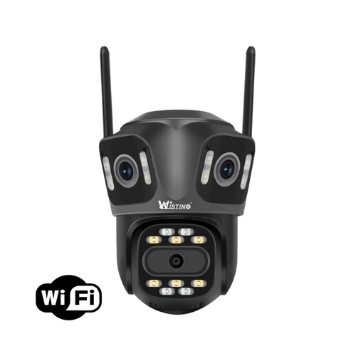 Camera de supraveghere WIFI 6K, 3 lentile, Control din aplicatie, Urmarire automata, Rezistenta la apa IP66