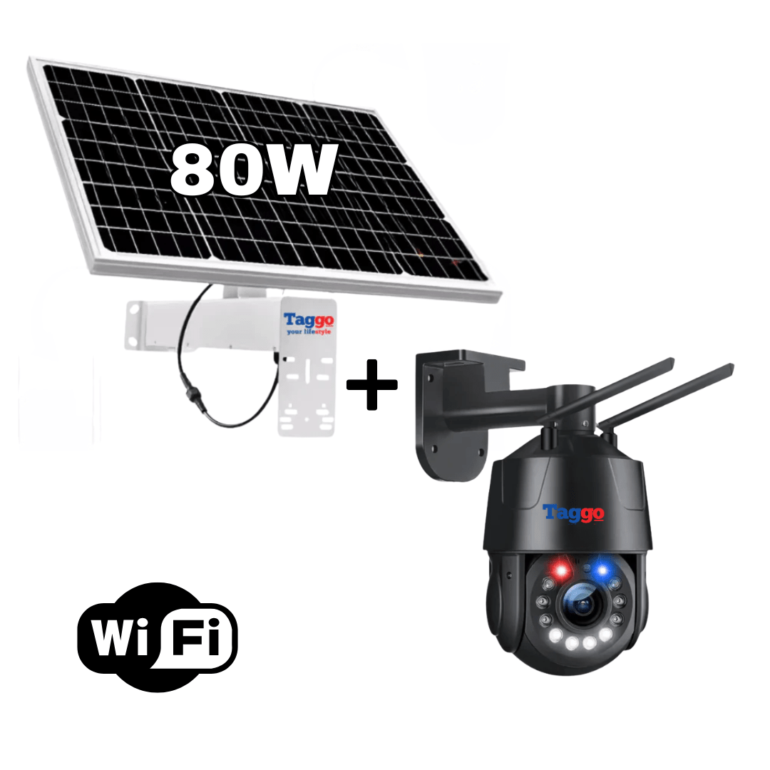 Camera de supraveghere Fast Bundle cu panou solar, rezoluție 4K și zoom optic 36X, vizualizare clară și conexiune WiFi.
