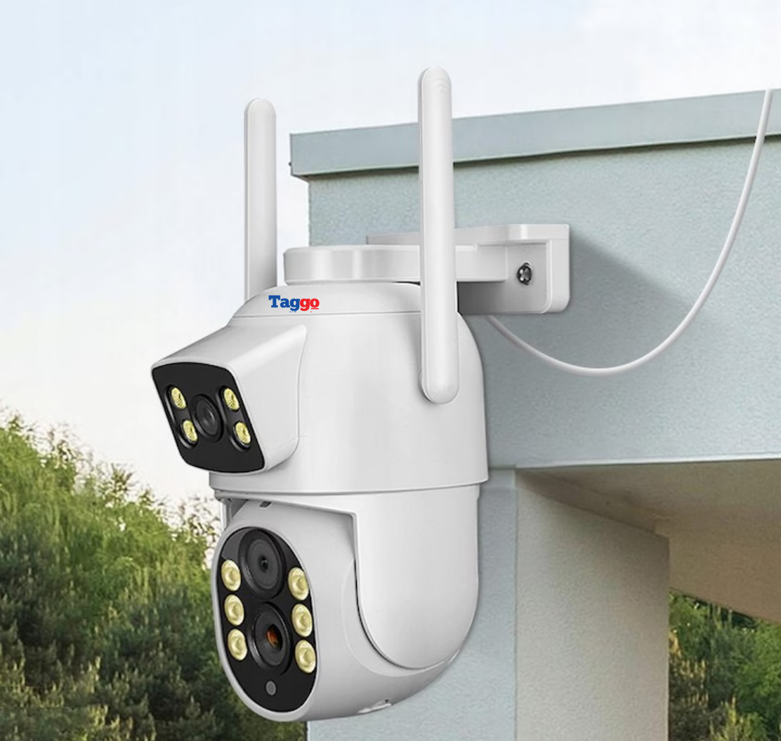 Camera Supraveghere WIFI, Rezolutie 6MP, Zoom 10x, 2 Lentile, Comunicare bidirectionala