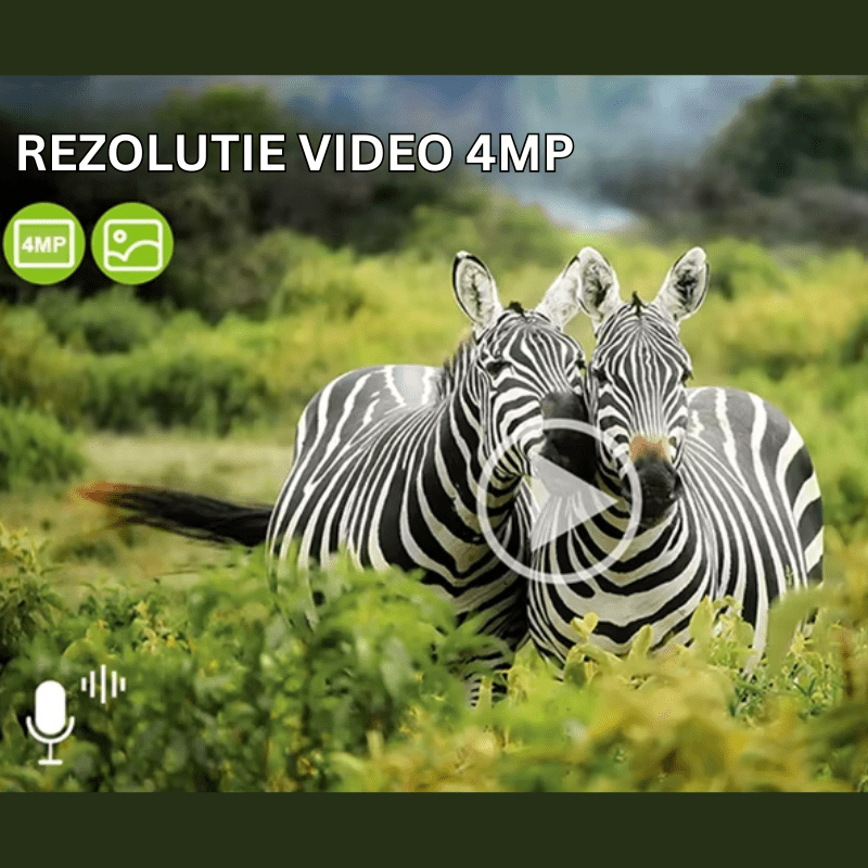 Camera de vânătoare Taggo 4MP cu conexiune 4G, GPS, detectare animale și alarmă pentru supraveghere în natură.