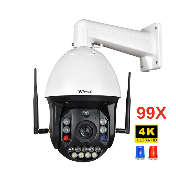 Camera Supraveghere 4G 4K Ultra HD 99X Optical ZOOM, Rotire Din Aplicatie 360, Rezistenta La Apa IP 66 - Taggo.ro