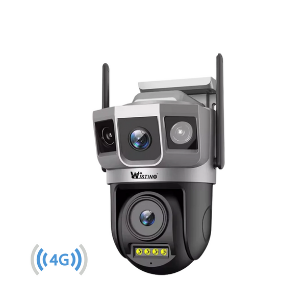 Camera de supraveghere 4G Cartela SIM 8MP, 2 lentile, Control din aplicatie, Urmarire automata, Rezistenta la apa IP66 - Taggo.ro