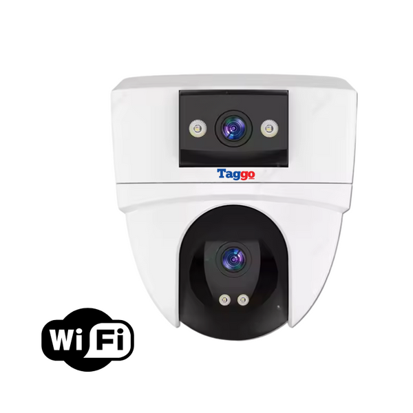 Camera Supraveghere WiFi, Rezolutie 5MP, Detectare Umana si Urmarire Automata, Doua Lentile, Comunicare Bidirectionala - Taggo.ro