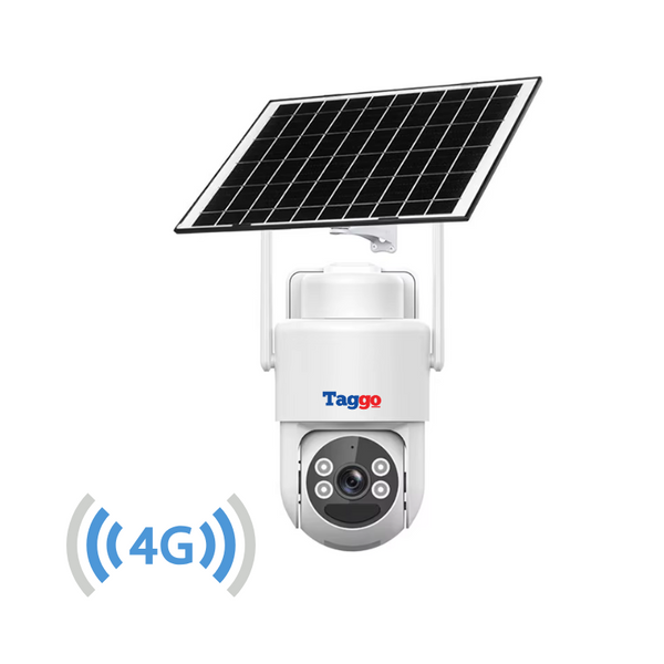 Camera de Supraveghere 4G, 4MP, Incarcare Solara, Detectie Miscare Umana, Viziune Nocturna Color, IP66, Card 64GB - Taggo.ro