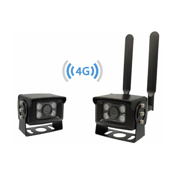 Kit 2 camere de supraveghere 4G, 5MP, de exterior cu suporti magnetici, ideala pentru busuri, camioane, tir - Taggo.ro