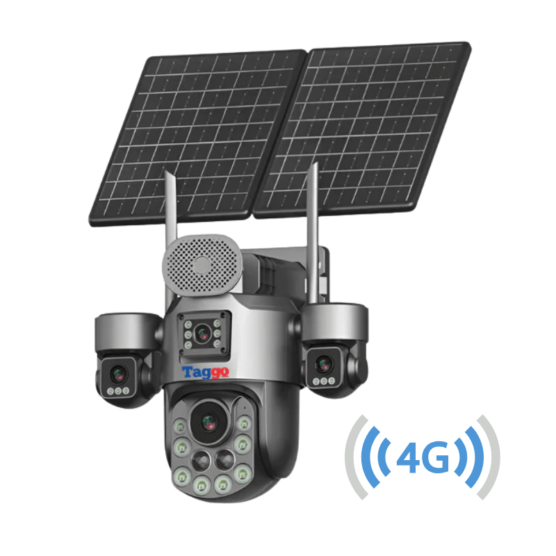 Camere Supraveghere, Panou Solar Dublu, 4K, 4G ZOOM OPTIC 99X,Vedere Full Color, Inregistarare AOV - Taggo.ro