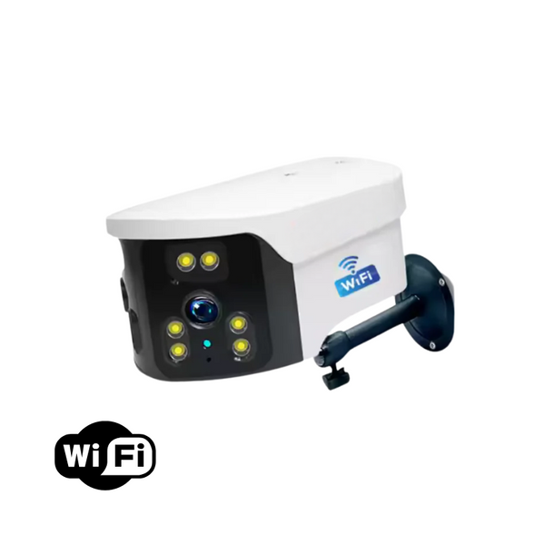 Camera de supraveghere WI-FI 4K panoramic,  2 lentile,  Vedere de Noapte Full Color si Detectie de Miscare, Rezistenta la apa IP66 - Taggo.ro