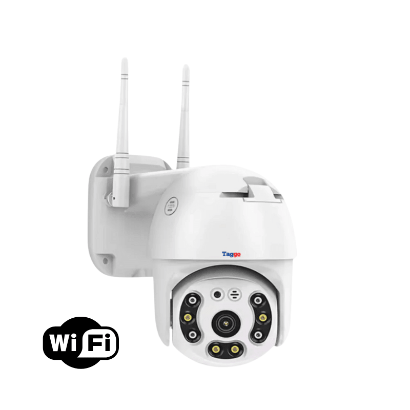 Camera supraveghere WiFi Taggo 5MP, rezistent la apă, rotire 360°, detectie umană, notificări pe telefon