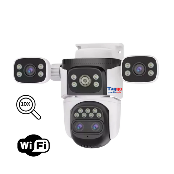 Camera Supraveghere WiFi 16MP – Zoom 10X, Vedere Nocturna Color, Audio Bidirectional, Detectie Miscare si Urmarire Automata - Taggo.ro
