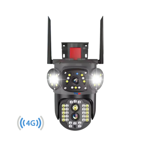 Camera de supraveghere 4G Cartela SIM, Zoom 10X, 3 Ecrane, Rezolutie 4K, Detectie umana, Urmarire automata, IP66