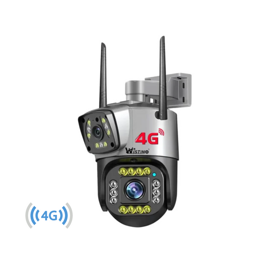 Camera supraveghere 4G Cartela SIM 4K, 8MP, Control din aplicatie, 2 lentile, Urmarire automata, Rezistenta la apa IP66