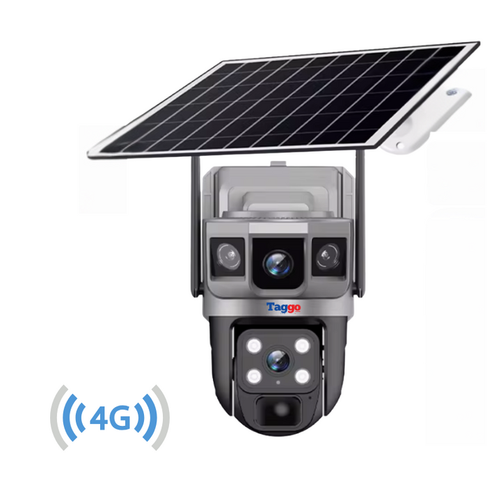 Camera de Supraveghere Solara 4G Cartela SIM, Online 24h, 5 MP, Zoom 10X, Full HD, Panou Solar 10W Rezistenta La Apa IP 66 - Taggo.ro