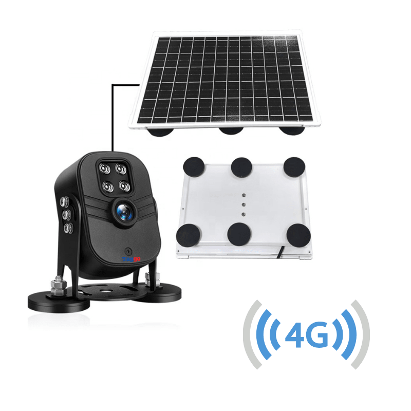 Camera auto de supraveghere video pentru camioane, 5MP, 4G, panou solar, control aplicație, comunicare bidirecțională.