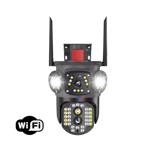 Camera de supraveghere WIFI, Zoom 10X, 3 Ecrane, Rezolutie 4K, Detectie umana, Urmarire automata, IP66