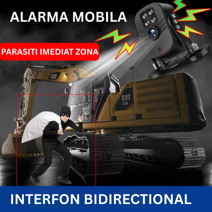 Camera Auto de Supraveghere Video 4G cu Panou Solar si Consum Redus de Energie, Control din Aplicatie, Interfon Bidirectional - Taggo.ro