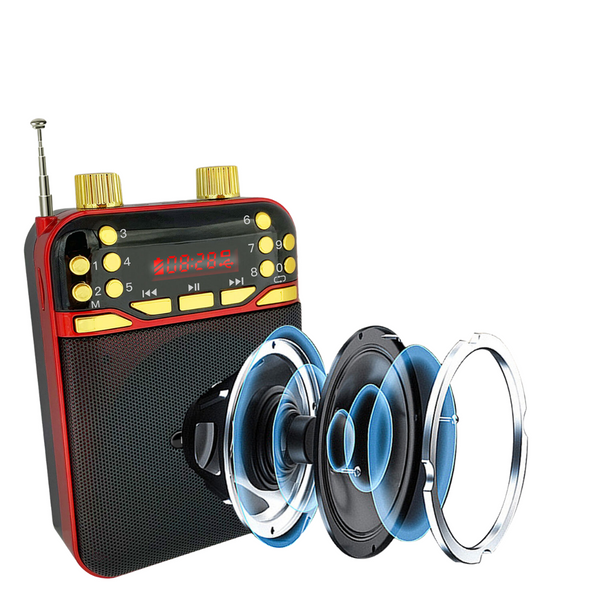 Difuzor wireless de inaltă calitate Radio FM cu microfon Amplificator de sunet digital Player MP3 TF Card