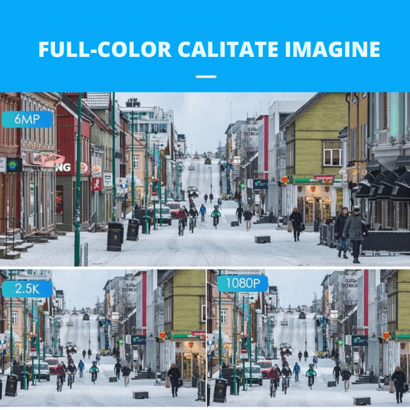 Camera de supraveghere WIFI 4K Taggo.ro cu 2 lentile, 100X zoom, detectie umană, rezistentă la apă IP66, control din aplicație