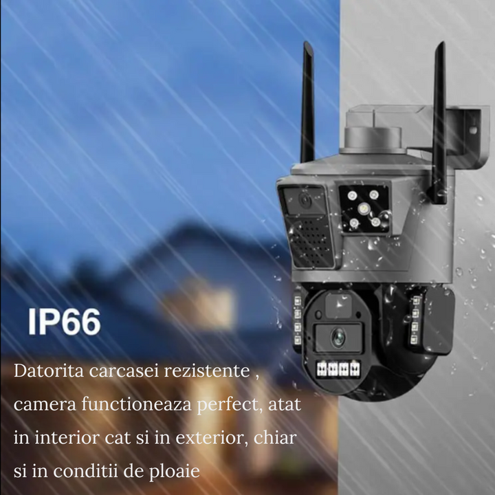 Camera de Supraveghere WIFI, Viziune Nocturna, Rezistenta La Apa IP 66, Control din aplicatie - Taggo.ro