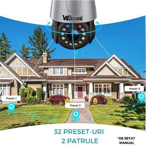 Camera de supraveghere Fast Bundle cu panou solar, rezoluție 4K și zoom optic 99X, vizualizare clară și conectivitate 4G.