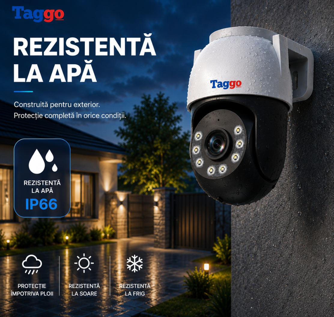 Camera Supraveghere, Conexiune WIFI, Rezolutie 3MP, Detectie Miscare 30m, Rezistenta la apa ip66