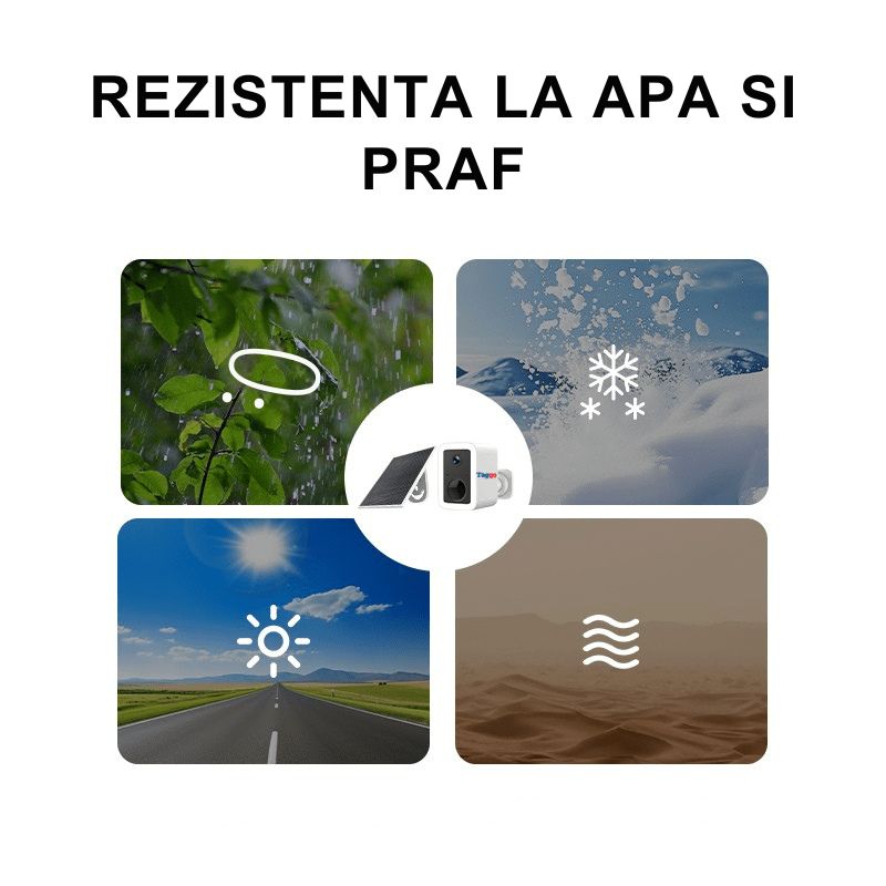 Camera de supraveghere Taggo cu panou solar, WiFi, 3 MP și funcție AI tracking, acumulator de 5200mAh, vizualizare clară