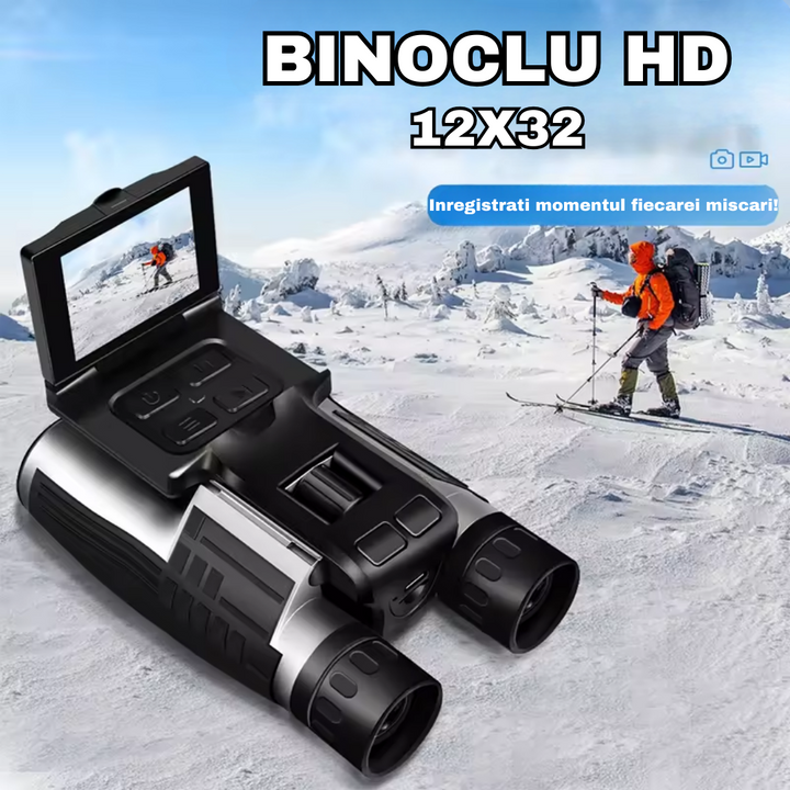 Binoclu Digital Profesional de Vanatoare 4K, Zoom 8X Digital, Zoom 12X Optic, Ecran LCD 2.4 inch, Acumulator, Negru - Taggo.ro