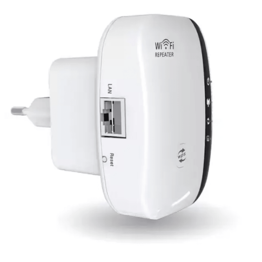 Amplificator Wi-Fi Taggo M300 Wireless-N cu WPS, extinde semnalul și asigură conectivitate rapidă pentru rețele fără fir.