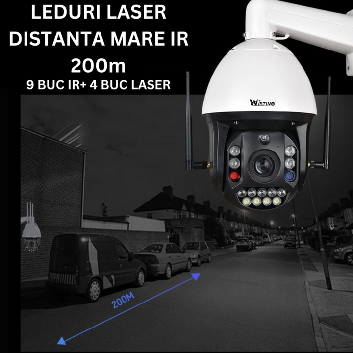 Camera Supraveghere 4G 4K Ultra HD 99X Optical ZOOM, Rotire Din Aplicatie 360, Rezistenta La Apa IP 66 - Taggo.ro