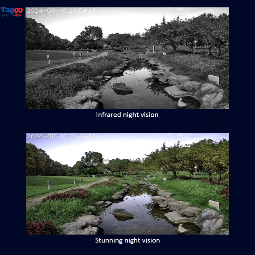 Camera supraveghere Taggo.ro cu panou solar 4G, 12MP, PTZ 360°, lentile și zoom 10X, rezistentă la apă, detectare umană