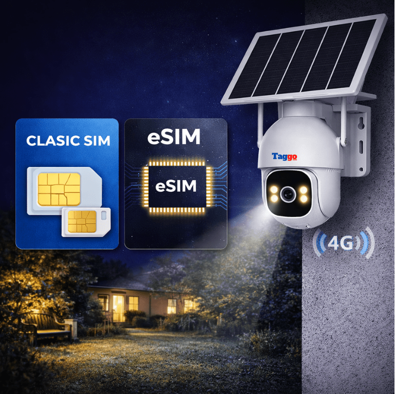 Camera de Supraveghere Solara Exterior 4G Cartela SIM 3 MP, 12X zoom, Full HD, Panou Solar 10W Rezistenta La Apa IP 66 - Taggo.ro