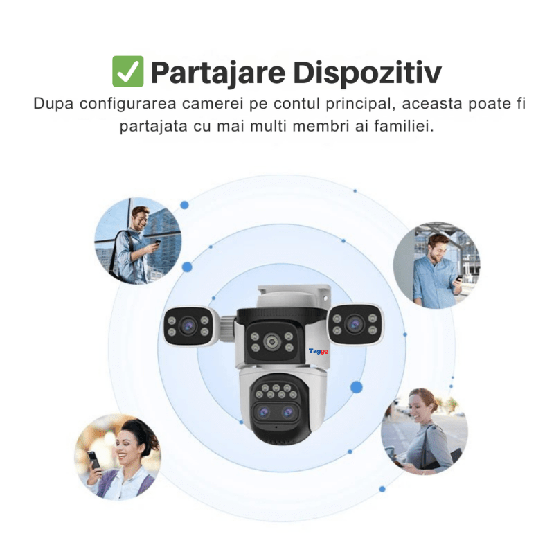 Camera supraveghere VSTARCAM 4G, 12MP, zoom 10x, vedere nocturnă color, audio bidirecțional și detecție mișcare.
