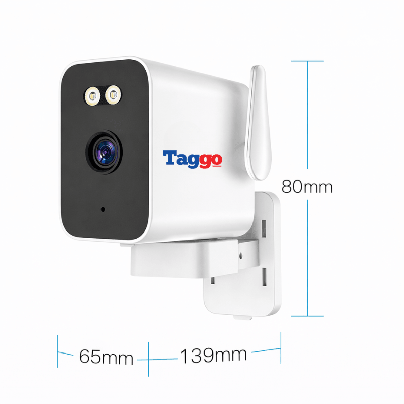 Camera de supraveghere 3MP fixa cu WiFi, vedere nocturnă, comunicație bidirecțională și protecție IP66, marca Taggo.ro