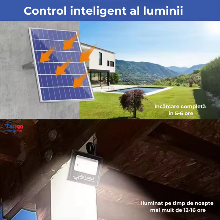 Panou solar 120W cu acumulatori inclusi de 60Ah, pentru camere de supraveghere, iesire 12V - Taggo.ro