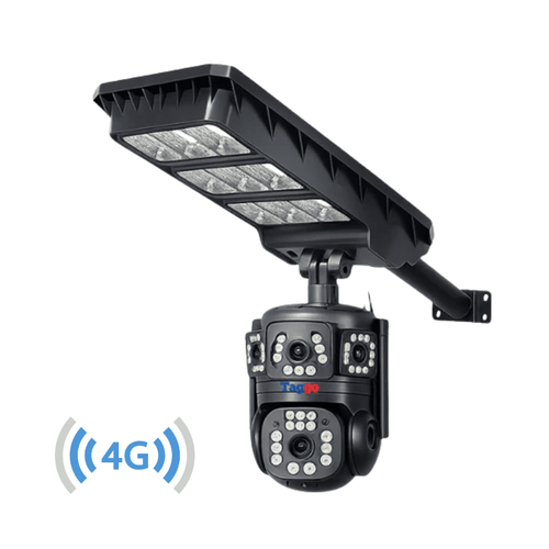 Lampa Stradala cu Camera 4G/ eSIM, 8MP, Inregistrare Continua 24/7 AOV, Viziune Color pe timp de noapte