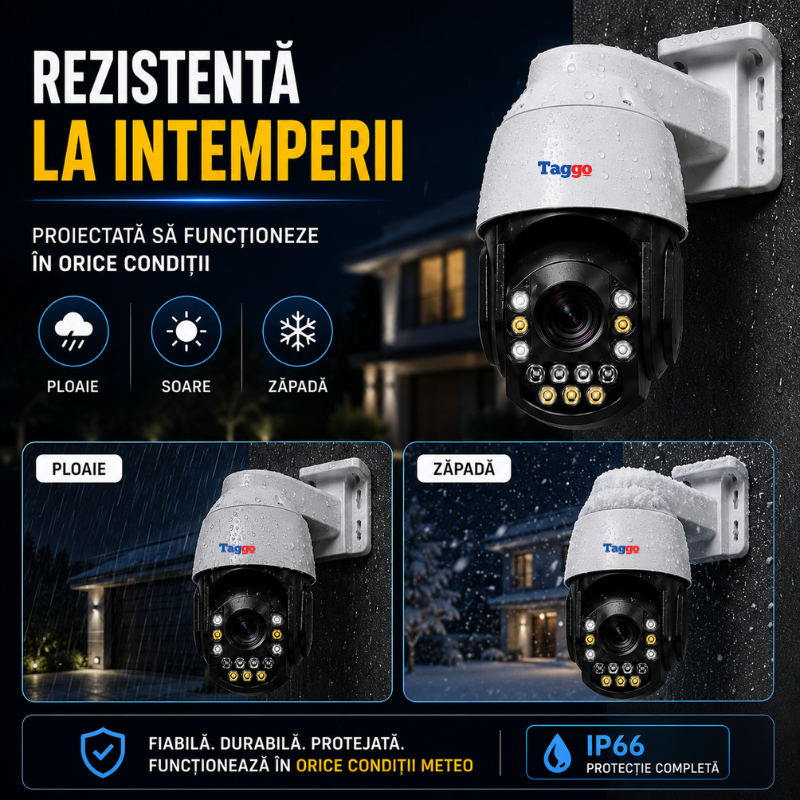 Camera Supraveghere Conexiune PoE 4K 8MP, Rotire 360°, Zoom Optic 36X,LPR- Identificare Numere de Inmatriculare, IP65