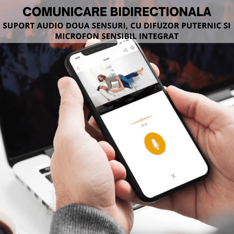 Camera de supraveghere smart Taggo cu conexiune 4G, rezistentă la apă și praf, cu comunicare bidirecțională, perfectă pentru securitate.