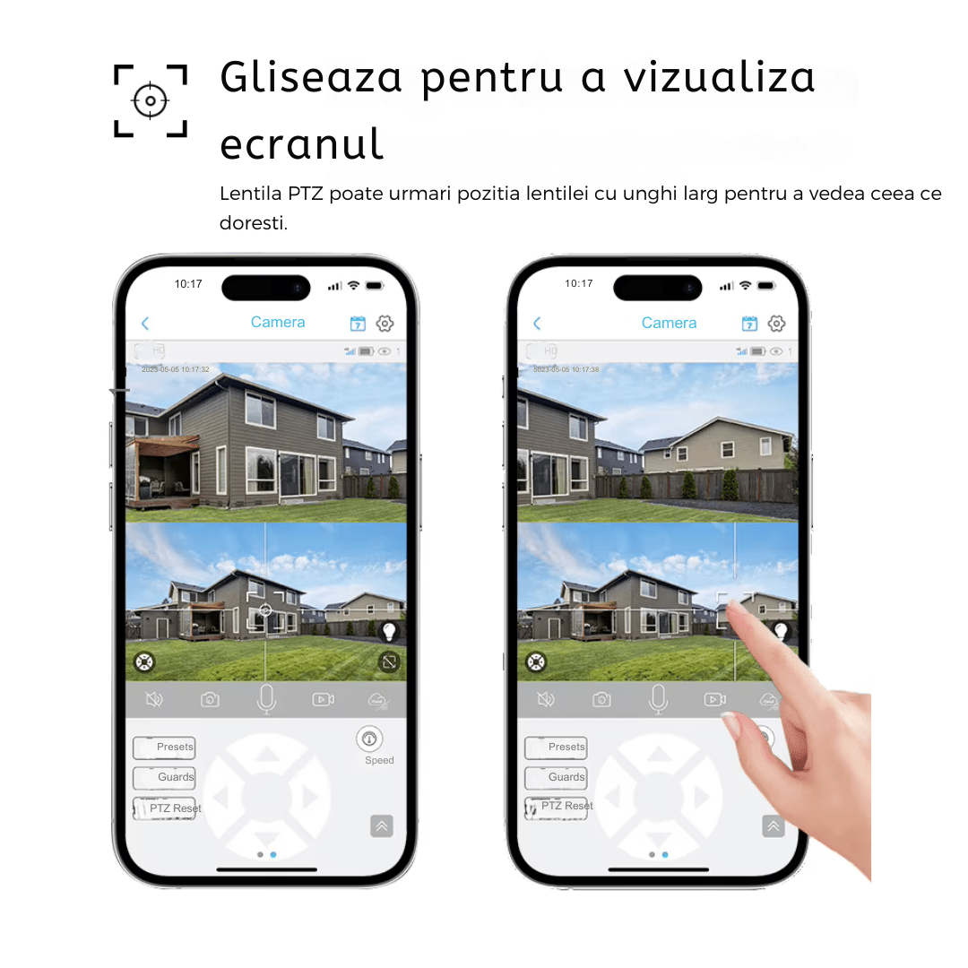 Camera supraveghere 4G Ultra HD Taggo.ro cu duală 6MP, incarcare solară, rotire din aplicație și rezistență IP66.