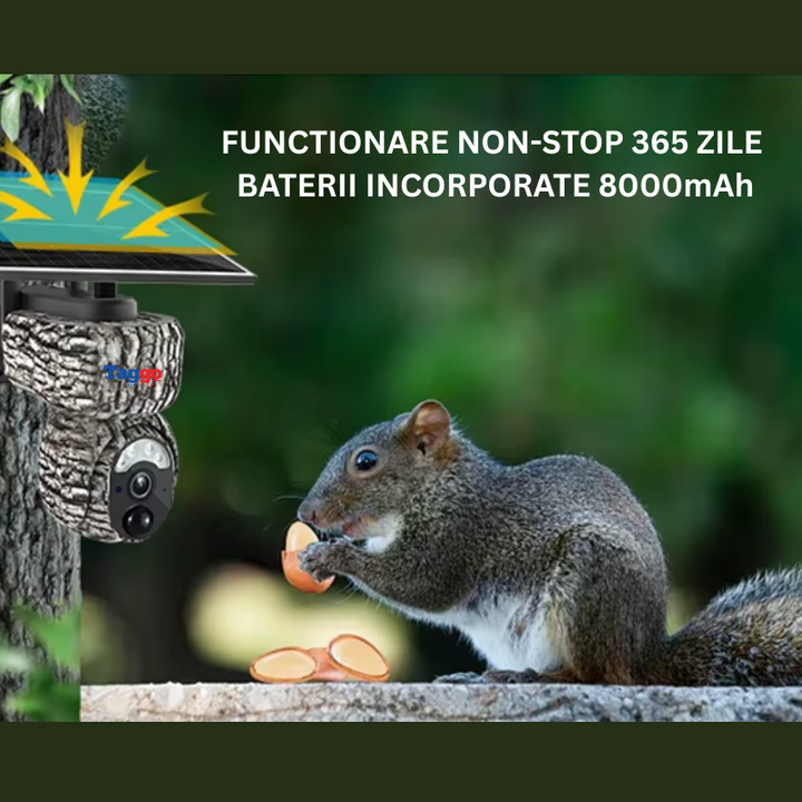 Camera de Vanatoare CamouflaGe 4MP, Conexiune 4G Cartela SIM, GPS, Detectie Animale, Alarma - Taggo.ro