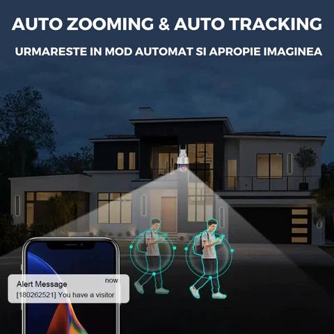 Camera de supraveghere Fast Bundle cu panou solar, conexiune 4G, rezoluție 4K și zoom optic 99X, auto-zoom și urmărire automată