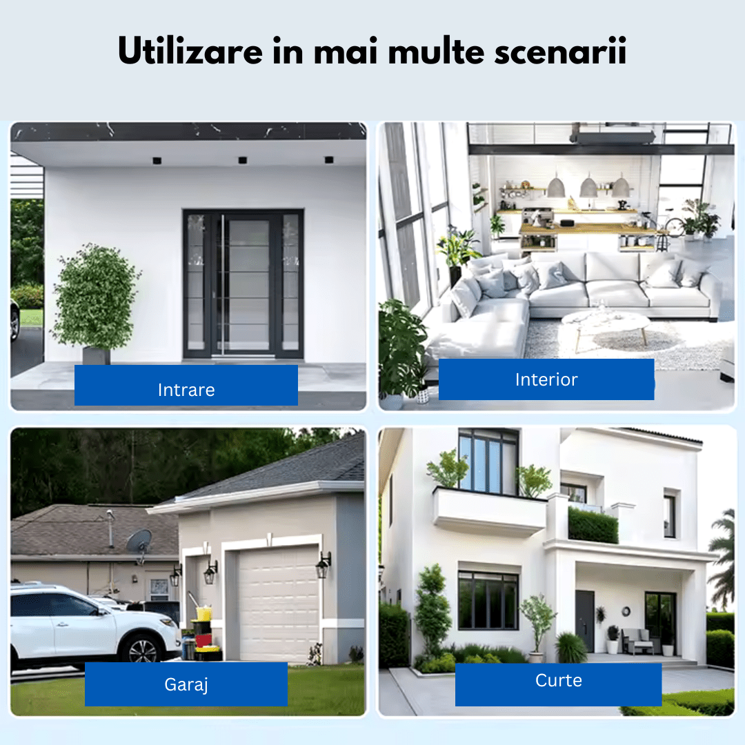 Camera de supraveghere WIFI 6K, 10MP, cu 3 ecrane, urmarire automată și control din aplicație, rezistentă la apă, în culoare full color