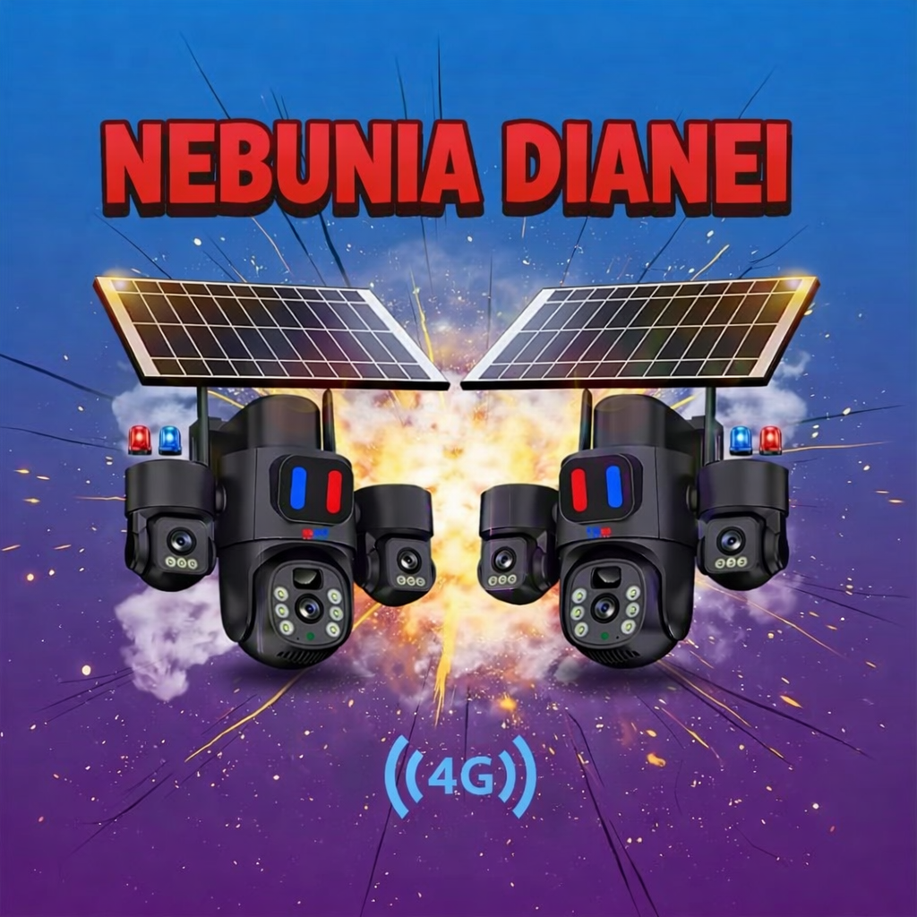 Pachet 2 Camere Supraveghere 4G, Solara  3 Lentile, 12MP, Negru, Control din Aplicatie, Viziune Nocturna Color - Taggo.ro