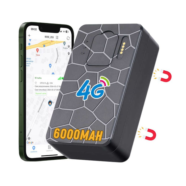 Tracker auto GPS 4G 6000 mAh, cu localizare si monitorizare in timp real, autonomie 96 ore, standby 42 zile, IP67