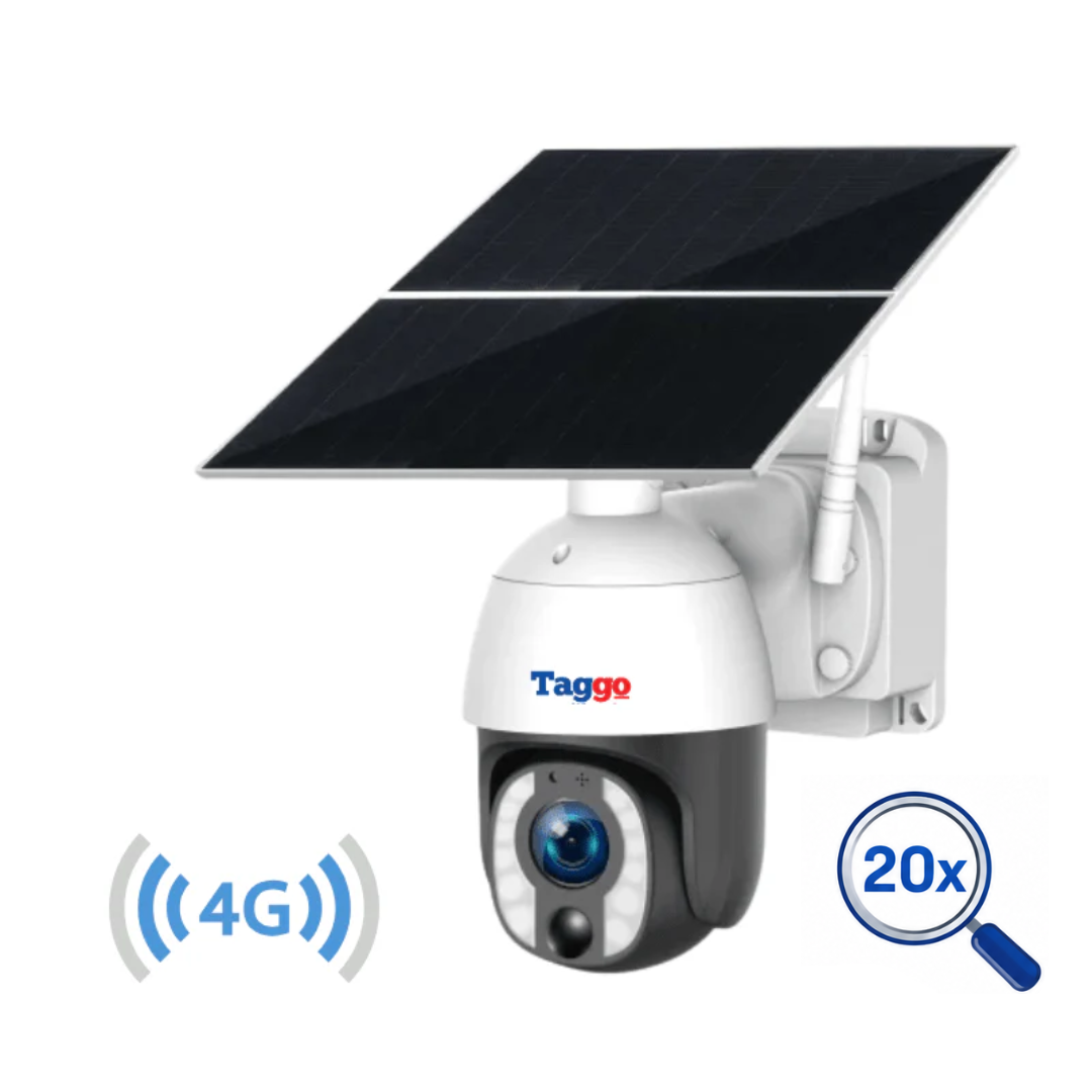 Camera de Supraveghere cu Panou Solar, 8MP, 4G, Zoom 20X, | Taggo.ro