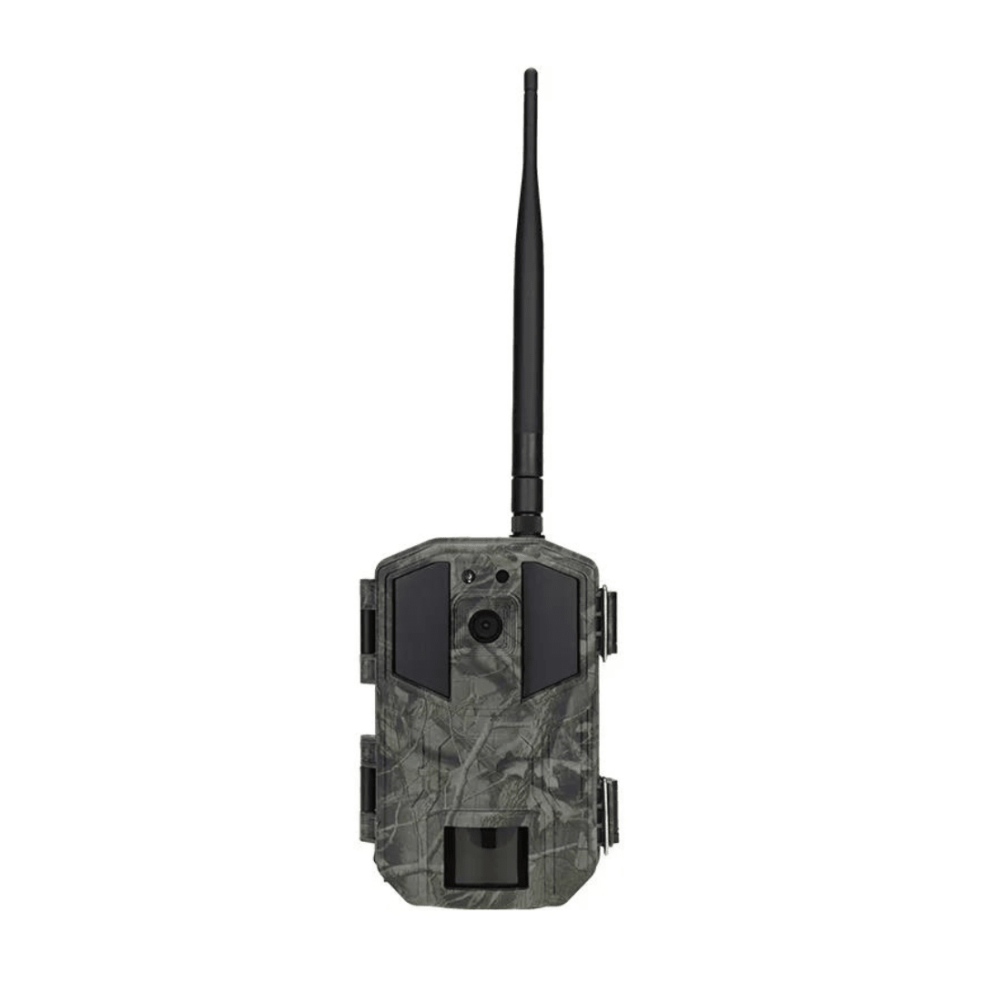 Camera de vânătoare Taggo WISTINO 4G 14 MP cu video 2.7K, senzor PIR 20m și 40 LED-uri 940nm, control prin aplicație telefon.