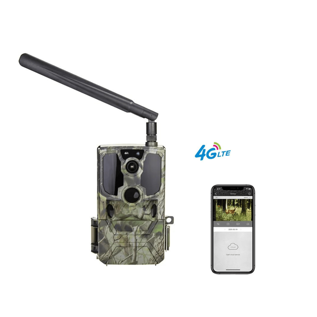 Camera de vânătoare Taggo WISTINO 4G 14 MP cu rezoluție 2.7K, detectare PIR la 20m și LED-uri 940nm.