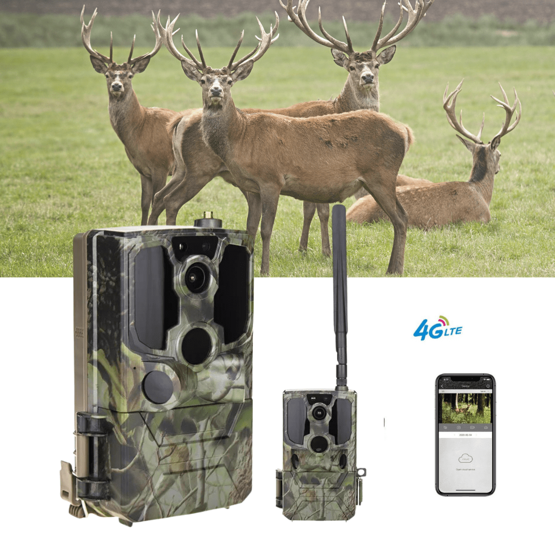 Camera de vânătoare Taggo WISTINO 4G 14 MP, rezoluție video 2.7K, PIR 20m, unghi 120°, LED-uri 940nm, aplicație telefon UCON