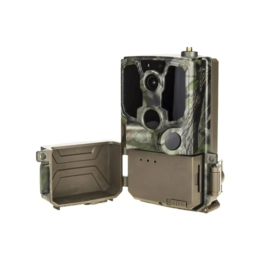 Camera de vânătoare Taggo WISTINO 4G 14 MP cu rezoluție video 2.7K, PIR 20 m, unghi 120°, aplicație telefon UCON