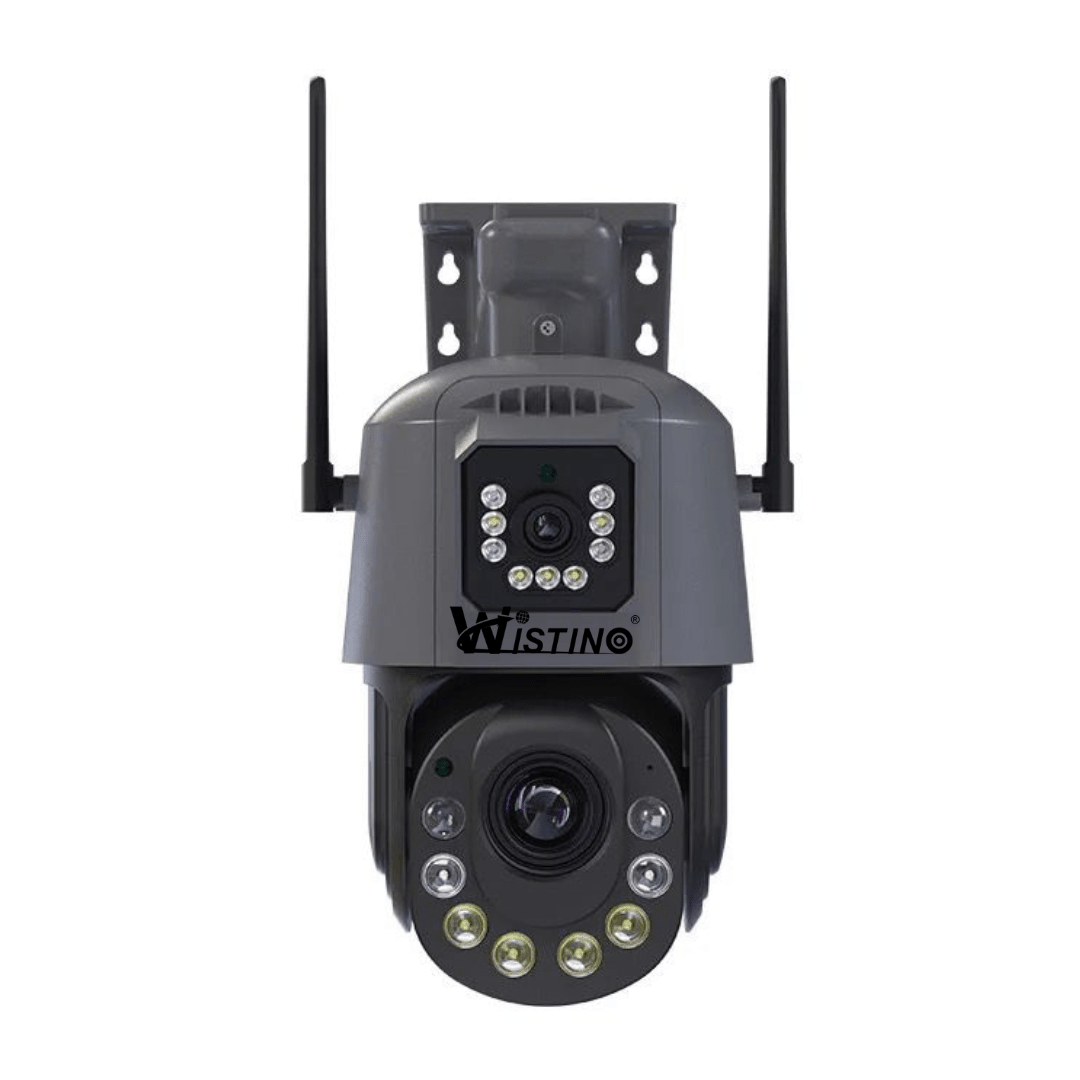 Camera de supraveghere 4G Taggo cu cartela SIM, zoom 6K, lentile duble, control app, detectare umană și rezistență la apă IP66