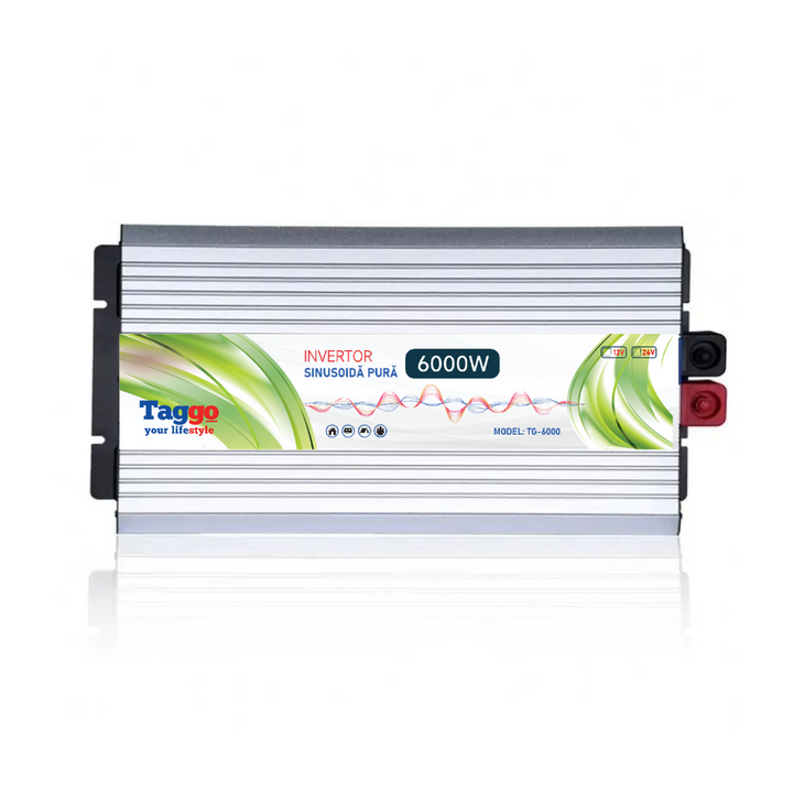 Invertor 6000W 24V – 220 V auto si panouri solare SINUS PUR, unda pura rulota, casa, cabana - Taggo.ro