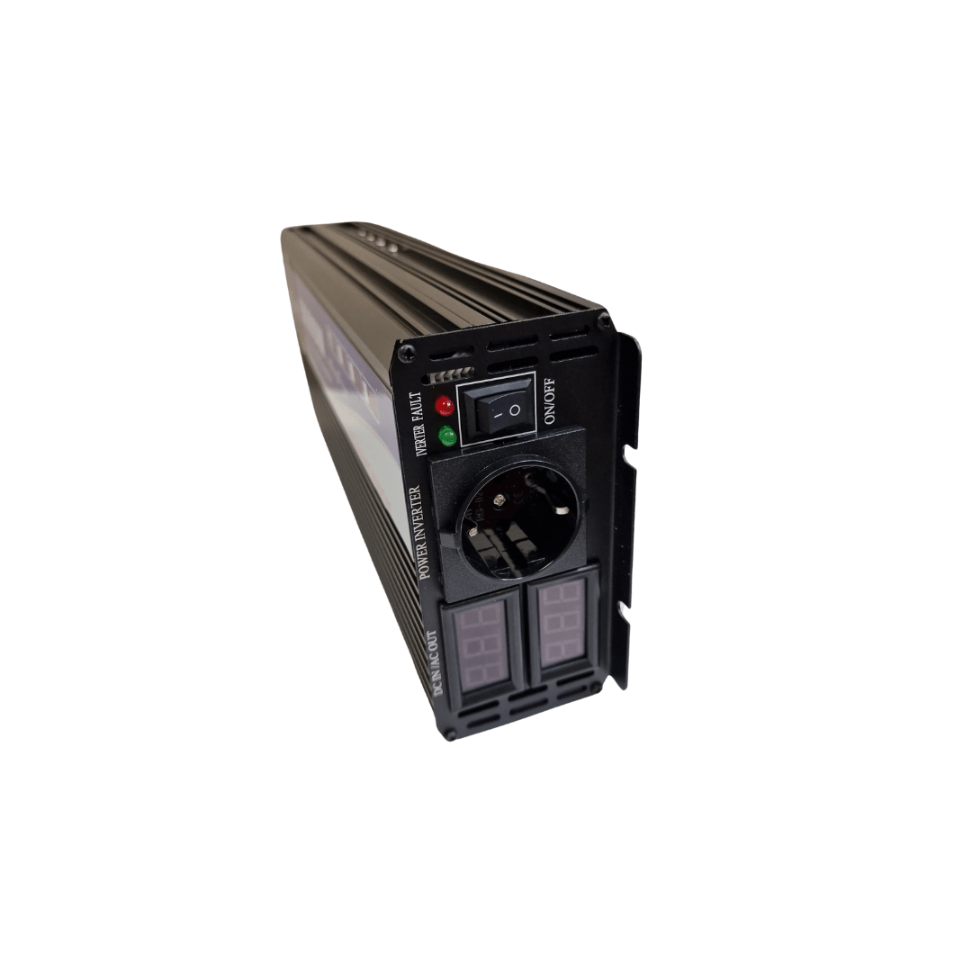 Invertor 5000W 12V la 220V Glen, undă sinus pur, pentru rulote, case și cabane, cu panouri solare, imagine vizuală clară.